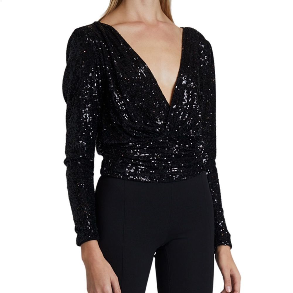 Saint Laurent sequin embroidered shirt.